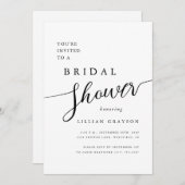 Modern Romantisch Script Zwart & Wit Vrijgezellenf Kaart (Voorkant / Achterkant)