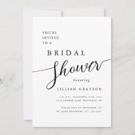 Modern Romantisch Script Zwart & Wit Vrijgezellenf Kaart