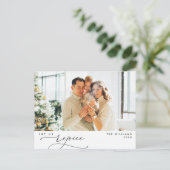 Modern Romantisch, Verheug je, Kerstmis, Familiefo Briefkaart (Staand voorkant)