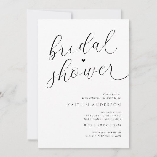 Modern romantisch zwart-wit Vrijgezellenfeest Kaart (Voorkant)