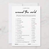 Modern rond de wereld Vrijgezellenfeest spel Kaart (Voorkant)