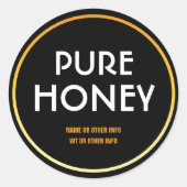 Modern Rond Honey Jar Label (Voorkant)