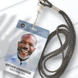 Modern Rond Logo  Personeelsfoto Naam Streepjescod Badge