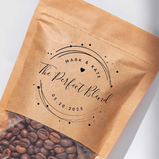 Modern Ronde De Perfecte Mix Bruiloft Favor Zelfinktende Stempel