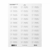 Modern Ronde Monogram Aangepast Retouradres Etiket (Full Sheet)
