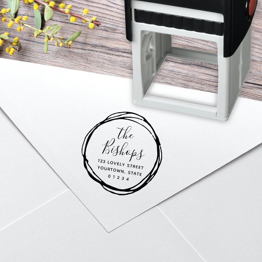 Modern Ronde Terugkeeradres met scrupules Zelfinktende Stempel