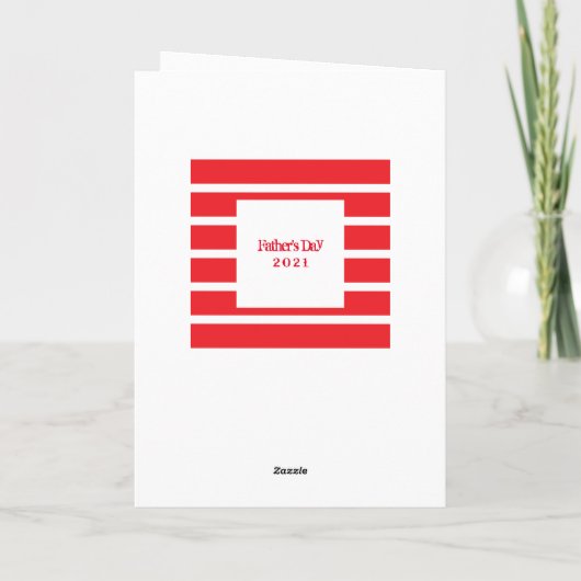 Modern Rood 1e Vaderdag schoonzoon Kaart (Achterkant)