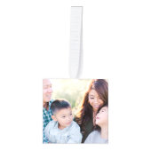 Modern rood 4 foto Sneeuwvlok Kerstmis Decoratie (Voorkant)