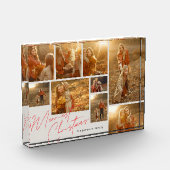 Modern Rood 9 Multi Collage Kerstmis Fotoblokken (Links)