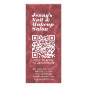 Modern Rood Abstract Patroon Nail Make-up prijslij Reclamekaart (Voorkant)