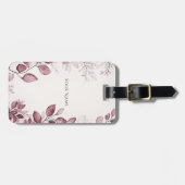 Modern rood blad Bagagelabel (Voorkant horizontaal)