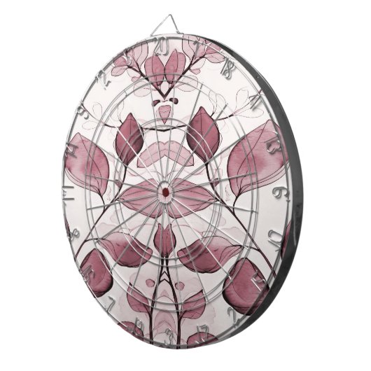 Modern rood blad dartboard dartbord (Voorkant Rechts)