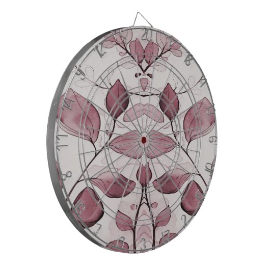 Modern rood blad dartboard dartbord (Voorkant Links)