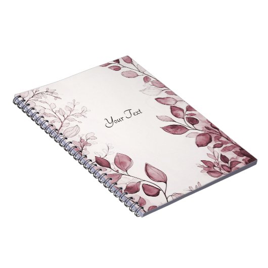 Modern rood blad Notitieboek (Rechterzijde)