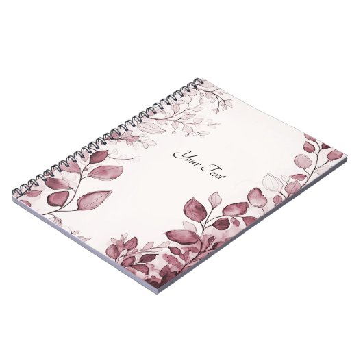 Modern rood blad Notitieboek (Linkerzijde)