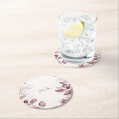 Modern rood blad papier Onderzetter (Insitu)