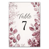 Modern rood blad tafelnummer (Voorkant)