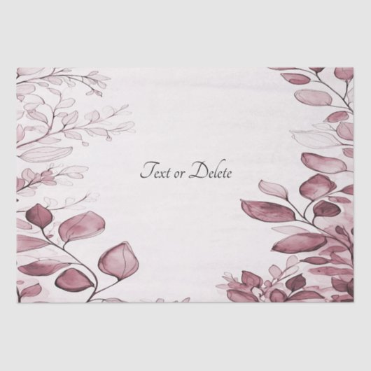 Modern Rood Blad Tissuepapier (Voorkant)