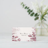 Modern rood blad Visitekaartje (Staand voorkant)