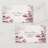 Modern rood blad Visitekaartje (Voorkant / Achterkant)