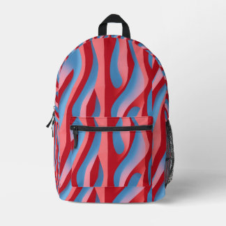 Modern Rood/Blauw Bedrukte Rugzak