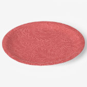 Modern rood bloemig botanisch papier Bord (Gekanteld)