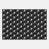 Modern rood donkergroen zwart Sinterklaaspatroon Inpakpapier Vel (Voorkant 3)