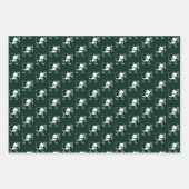 Modern rood donkergroen zwart Sinterklaaspatroon Inpakpapier Vel (Voorkant 2)