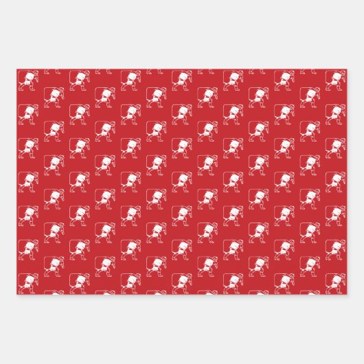 Modern rood donkergroen zwart Sinterklaaspatroon Inpakpapier Vel (Voorkant)