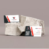 Modern rood en donker visitekaartje