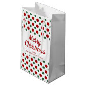 Modern rood en groen patroon Kerstmis Klein Cadeauzakje (Achterkant Gekanteld)