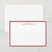 Modern Rood en Roze Dubbel Lijst Notitiekaart Kaart (Voorkant / Achterkant)