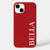 Modern rood en roze initiaal minimaal hedendaags Case-Mate iPhone case (Achterkant)