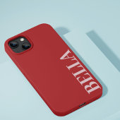 Modern rood en roze initiaal minimaal hedendaags Case-Mate iPhone case