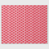 Modern rood en wit aangepaste initiaal letter patr cadeaupapier (Vlak)