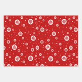 Modern rood en wit geometrisch Stippen patroon Inpakpapier Vel (Voorkant 2)