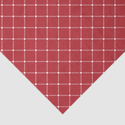 Modern rood en wit geplakt Kerstmis Tissuepapier (Detail)