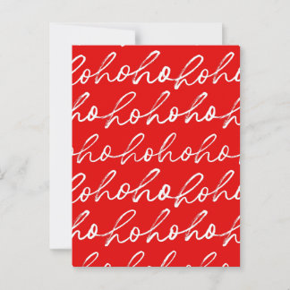 Modern rood en wit kerstpatroon briefkaart