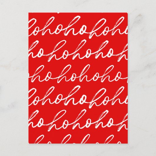 Modern rood en wit kerstpatroon briefkaart (Voorkant)