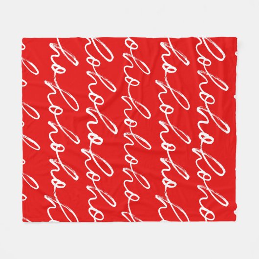 Modern rood en wit kerstpatroon fleece deken (Voorkant (Horizontaal))