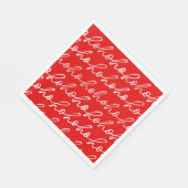 Modern rood en wit kerstpatroon servet (Hoek)