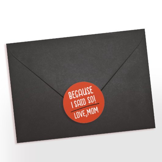 Modern rood en wit mam grappig Gezegde typografie Ronde Sticker