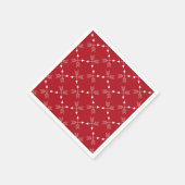 Modern rood en wit pijlpatroon servet (Hoek)