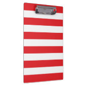Modern rood en wit vet strepen patroon klembord (Rechts)