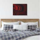 Modern rood en zwart Abstract Canvas Afdruk (Insitu (Slaapkamer))