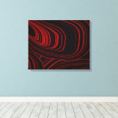 Modern rood en zwart Abstract Canvas Afdruk (Insitu (Houten vloer))
