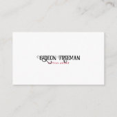 Modern rood en zwart druipend hart Tattoo artiest Visitekaartje (Achterkant)