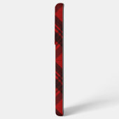 Modern rood en zwart plaid samsung galaxy hoesje (Achterkant horizontaal)