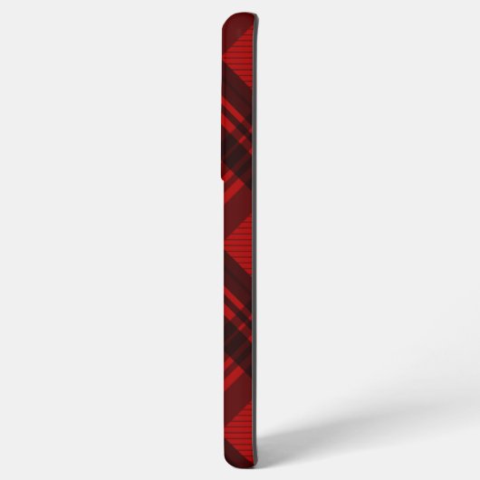 Modern rood en zwart plaid samsung galaxy hoesje (Achterkant horizontaal)