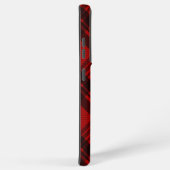 Modern rood en zwart plaid samsung galaxy hoesje (Rechterkant)
